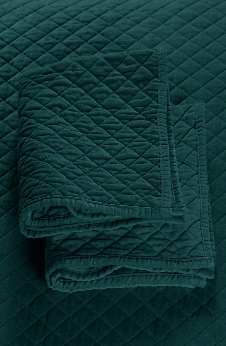 MELANGE HOME Diamond Quilt Velvet Bedding Set, Alternate, color,