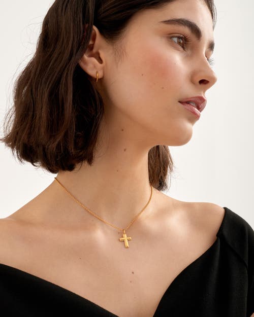 Katie Loxton Cross Waterproof Gold Necklace In Gold
