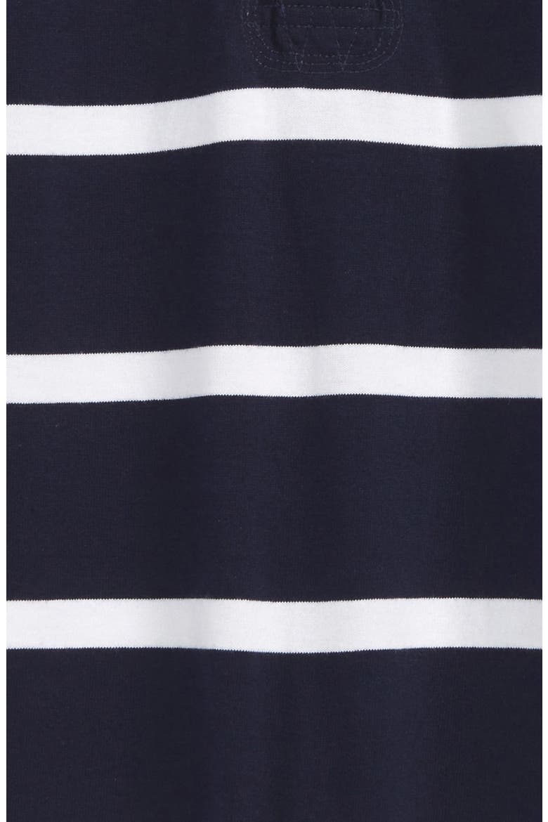 Rugby Stripe Romper, Alternate, color, FRENCH NAVY