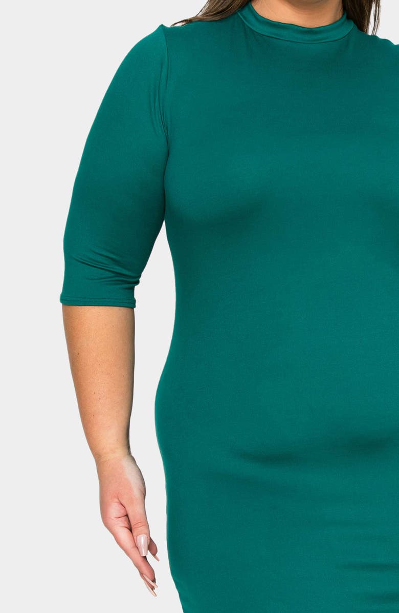 L I V D Mona Midi Dress, Alternate, color, Dark Green