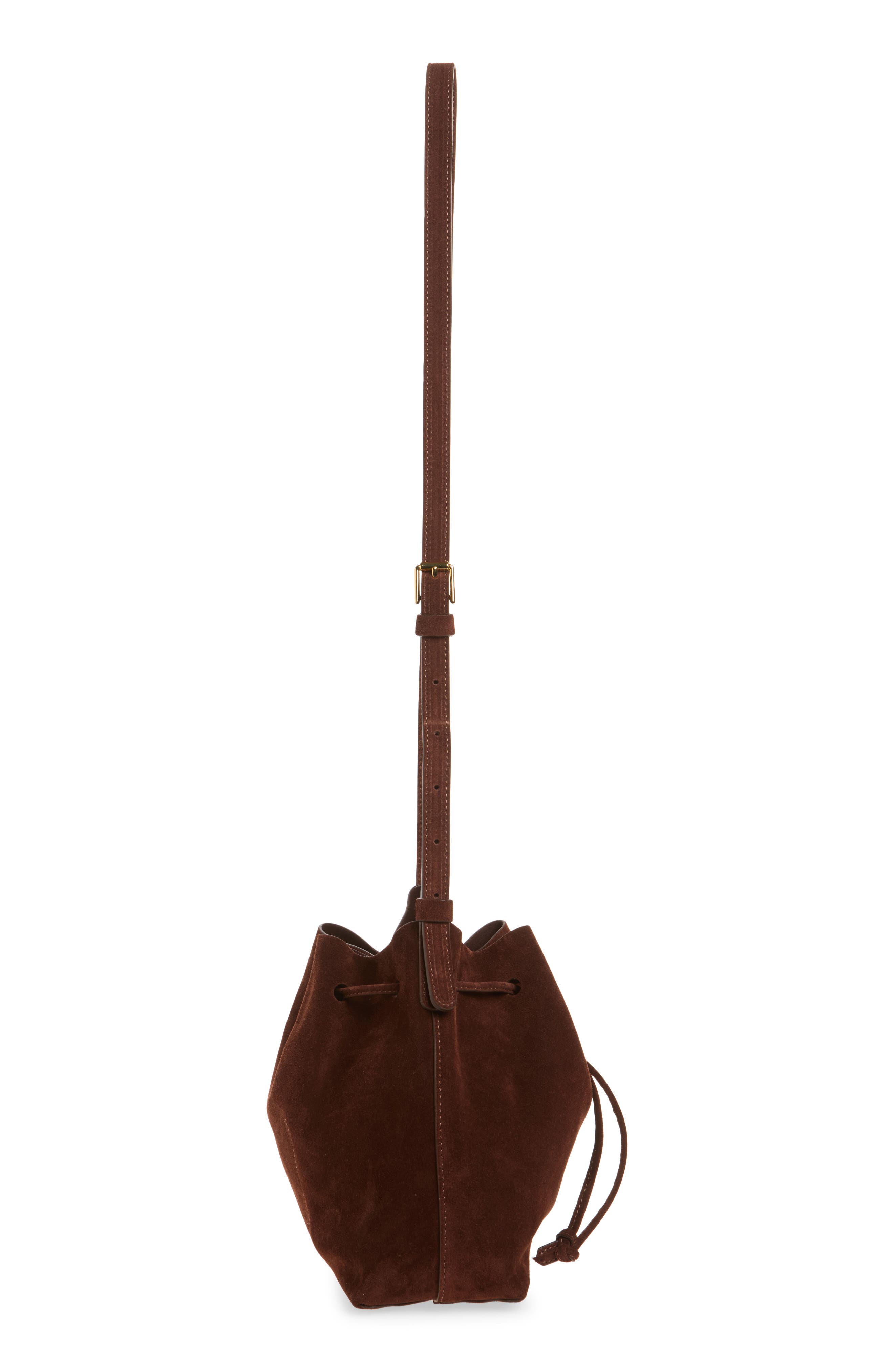 Secchio Suede Crossbody Bag, Alternate, color, CHOCOLATE
