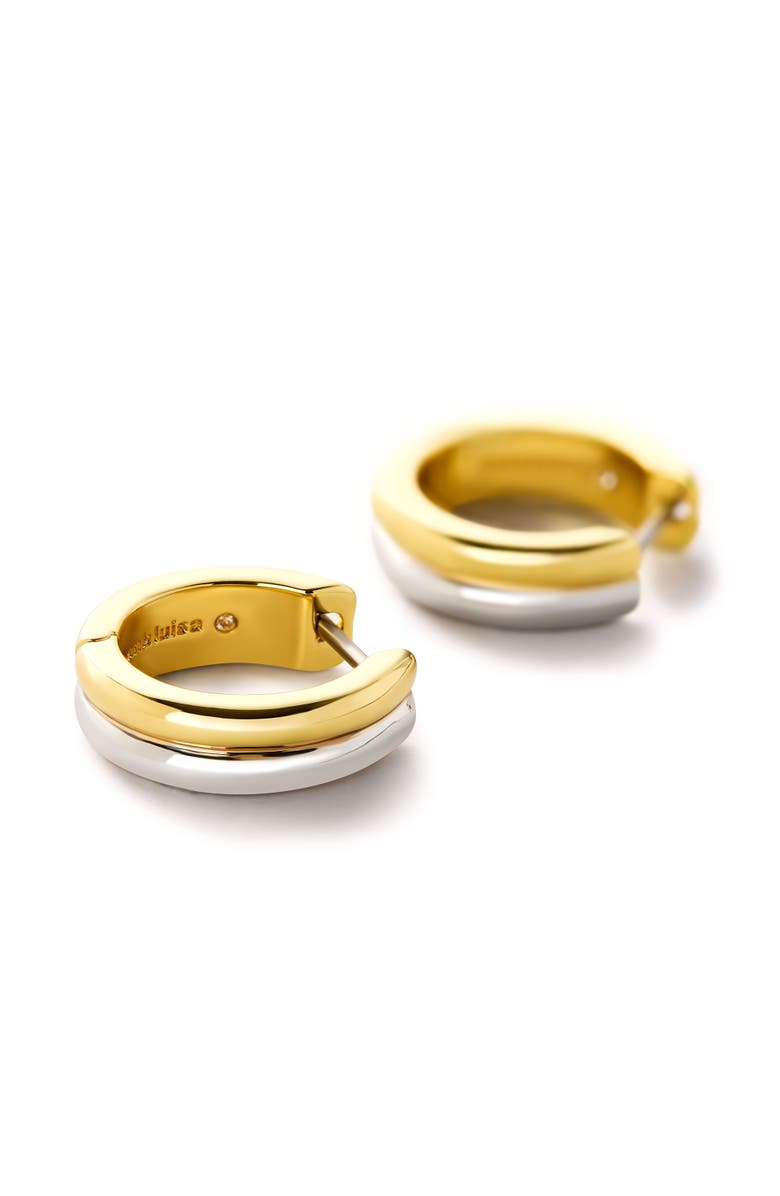 Ana Luisa Huggie Hoop Earrings - Asher, Alternate, color, Gold/Silver