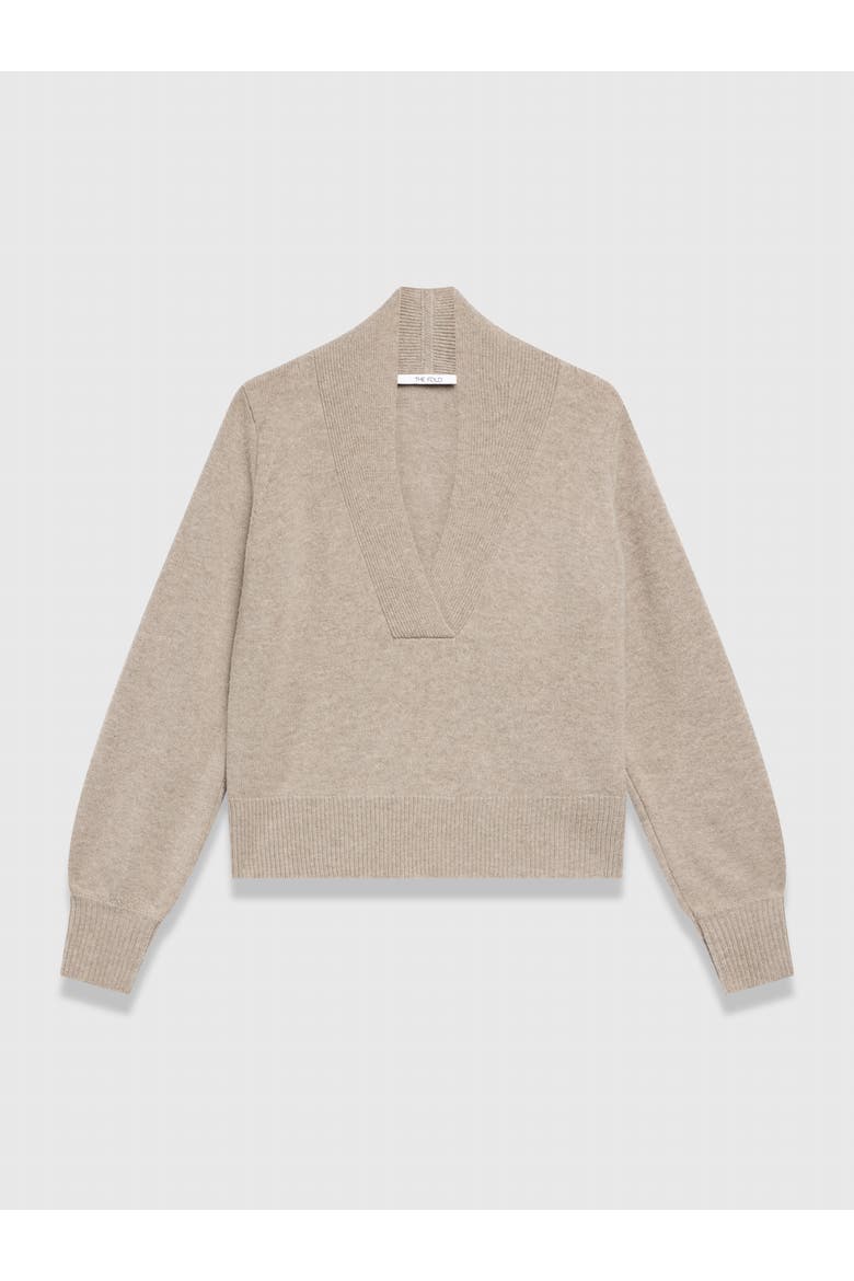 Orta Wool Blend V-Neck Sweater, Main, color, Neutral