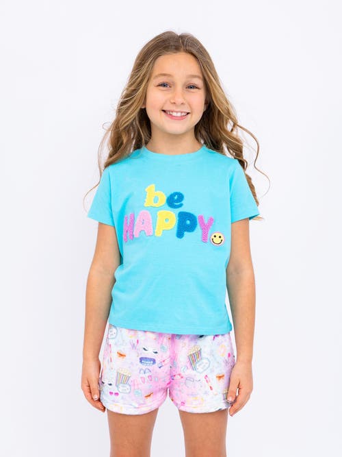Preppy Goose Plush Sleepover Loungewear Shorts In Blue
