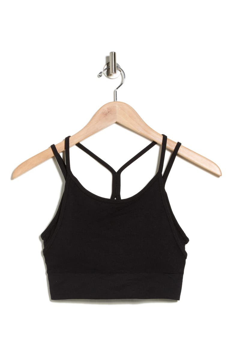 Lively Seamless Double Layer Bralette, Alternate, color, BLACK
