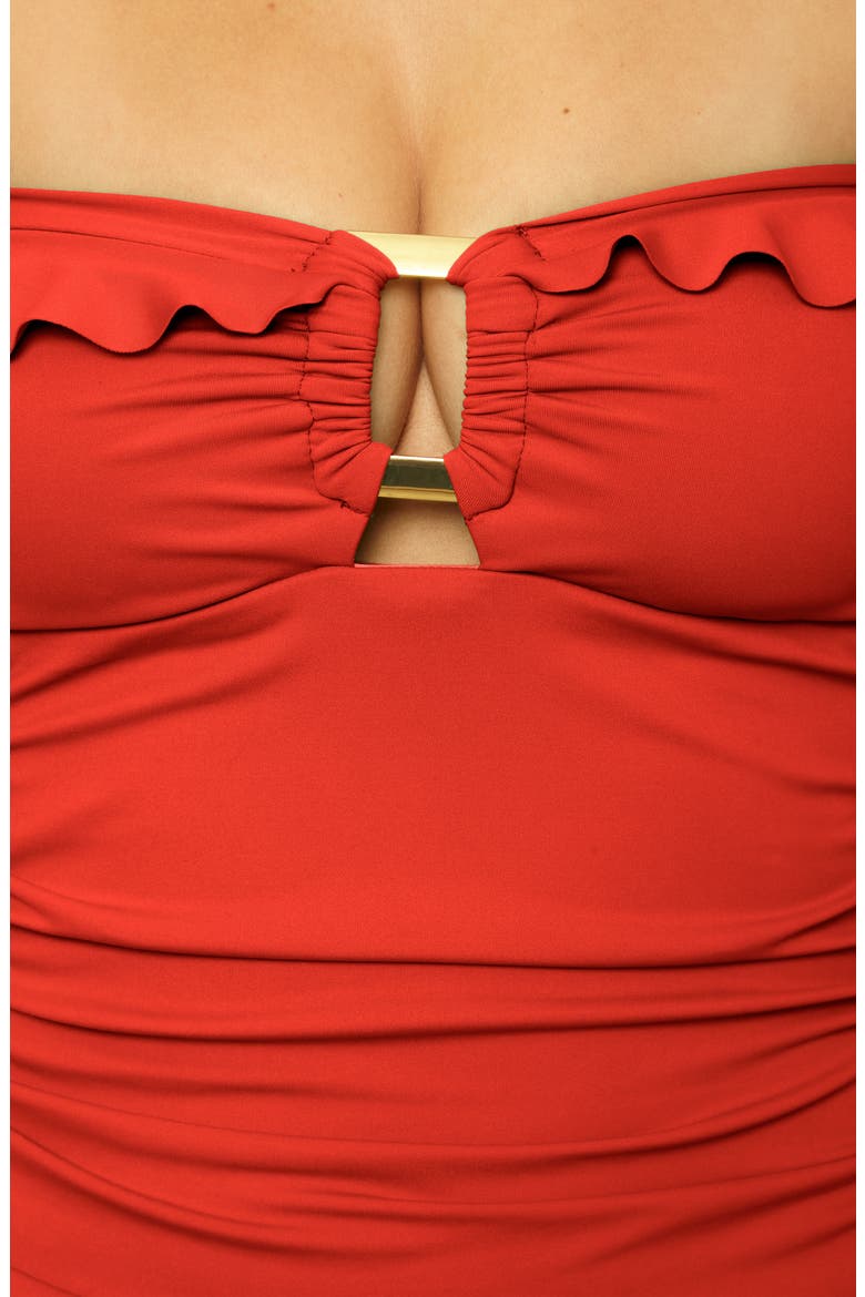 Sun Goddess Tankini Top, Alternate, color, RED
