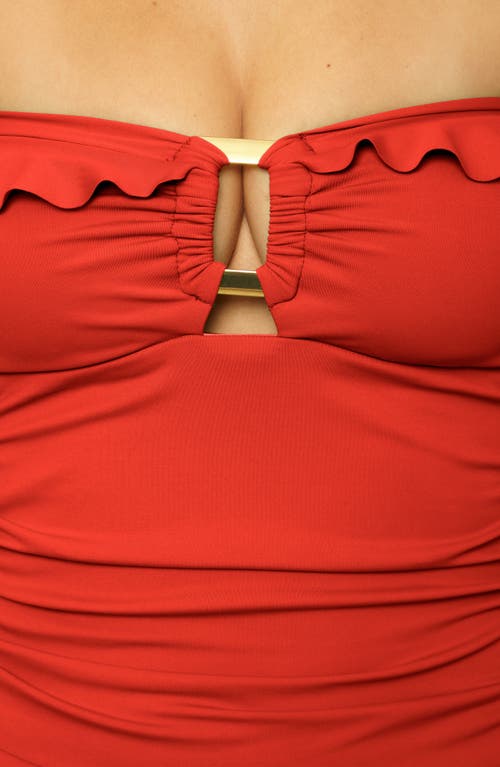Soluna Sun Goddess Tankini Top In Red