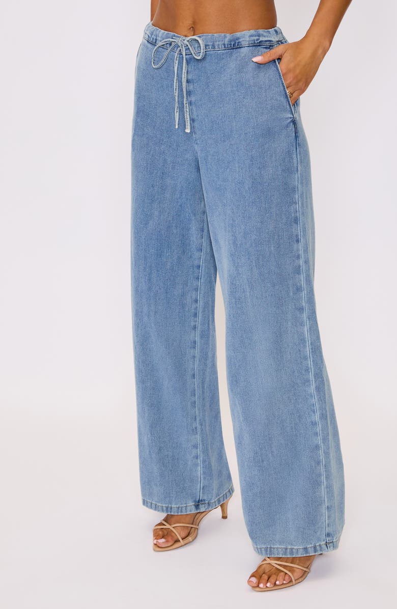 VICI Collection Sarah Drawstring Jeans, Alternate, color, Light Denim