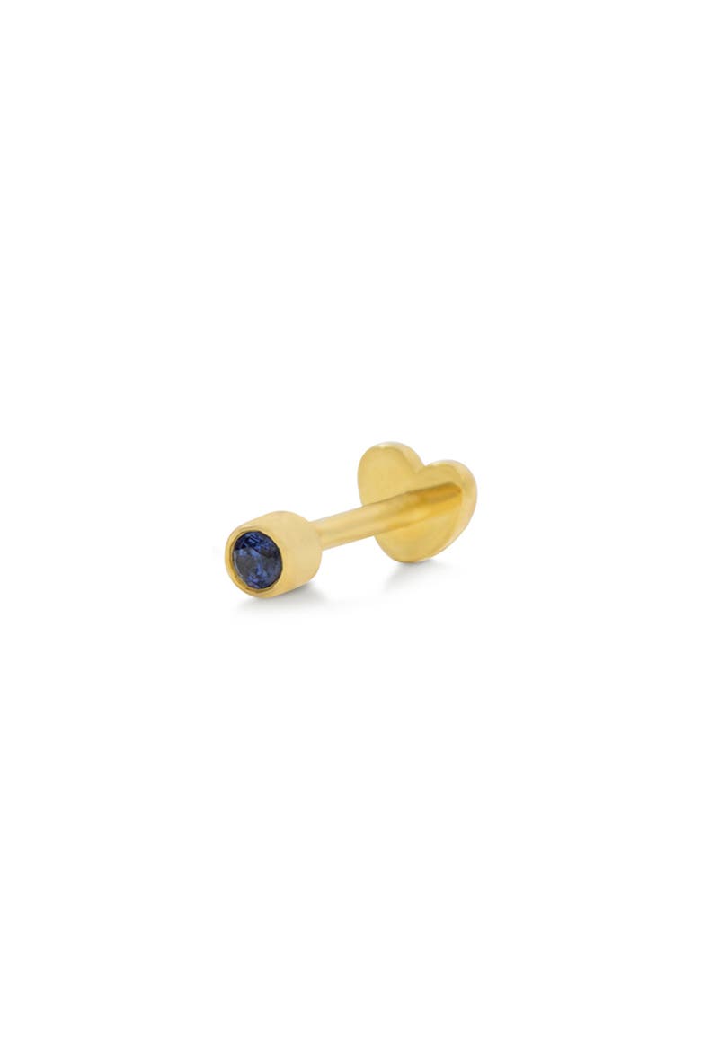 Birthstone Threaded Flatback Stud Earring, Main, color, GOLD/ DECEMBER