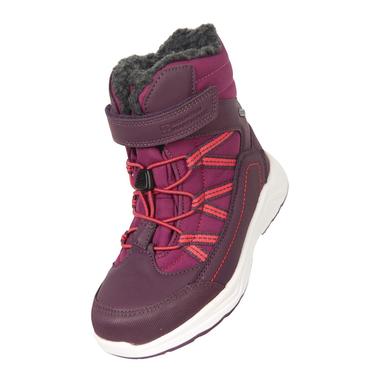 Childrens/Kids Denver Adaptive Waterproof Snow Boots, Alternate, color, Berry