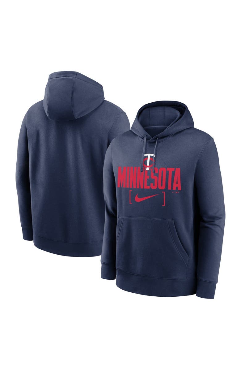 Nike Men's Nike Navy Minnesota Twins Club Slack Pullover Hoodie, Main, color, 