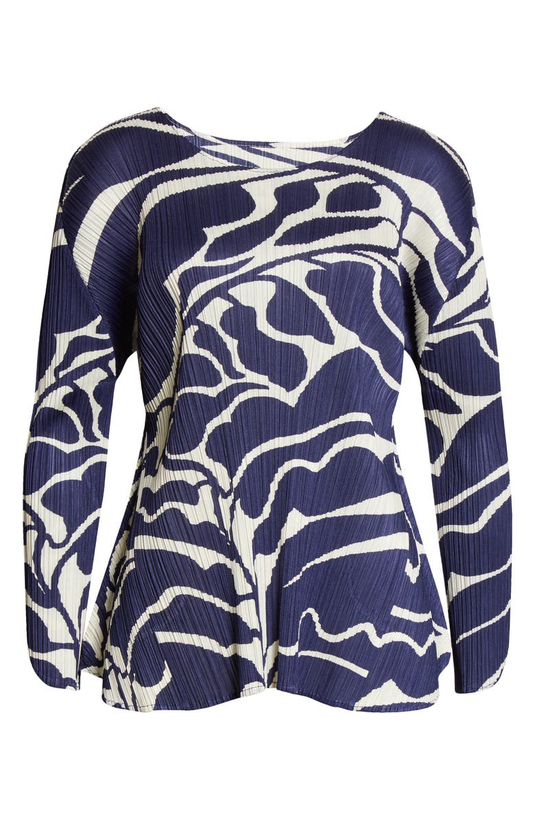 Pleats Please Issey Miyake Dreaming Leaves Pleated Top, Alternate, color,