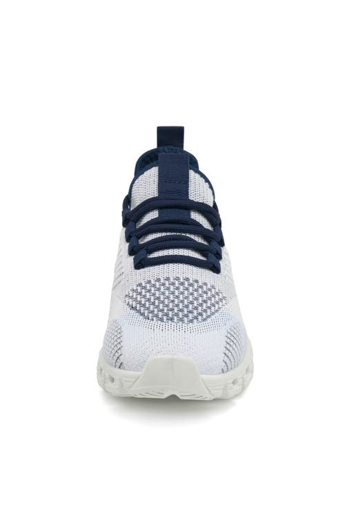 Jslides Footwear Cypress Sneaker In White Navy