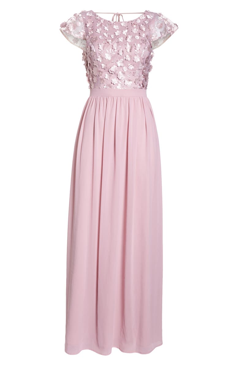 Chi Chi London 3D Flower Gown, Alternate, color,