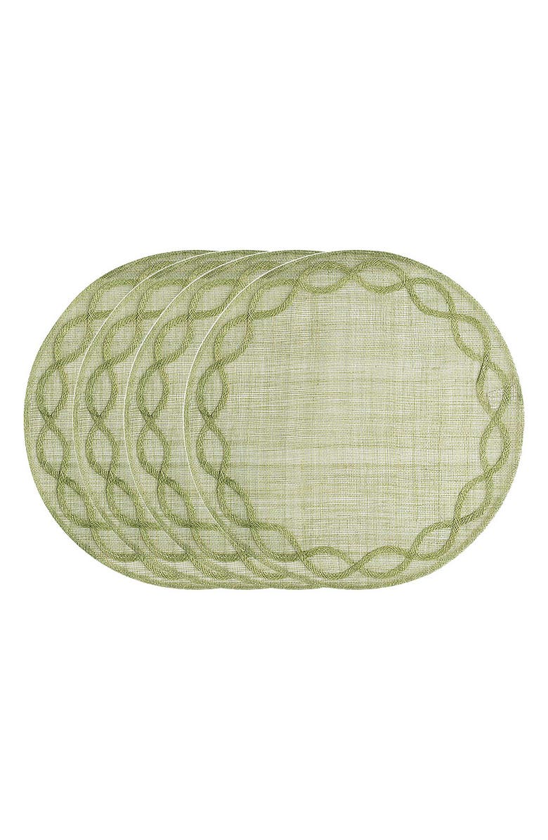 Juliska Tuileries Garden Set of 4 Placemats, Main, color, Pistachio
