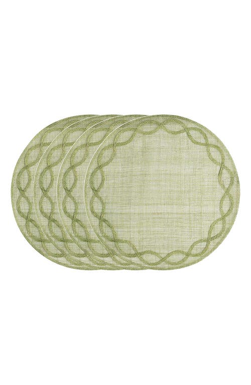 Juliska Tuileries Garden Set Of 4 Placemats In Pistachio