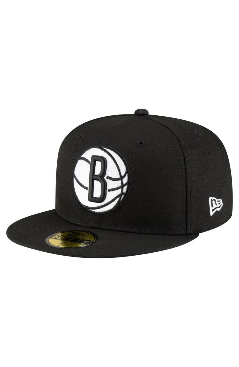 New Era Men's New Era Black Brooklyn Nets 59FIFTY Fitted Hat, Main, color, Black