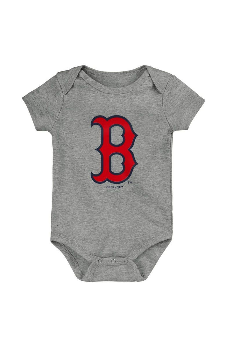 Outerstuff Infant Navy/Red/Gray Boston Red Sox Born To Win 3-Pack Bodysuit Set, Alternate, color, Navy