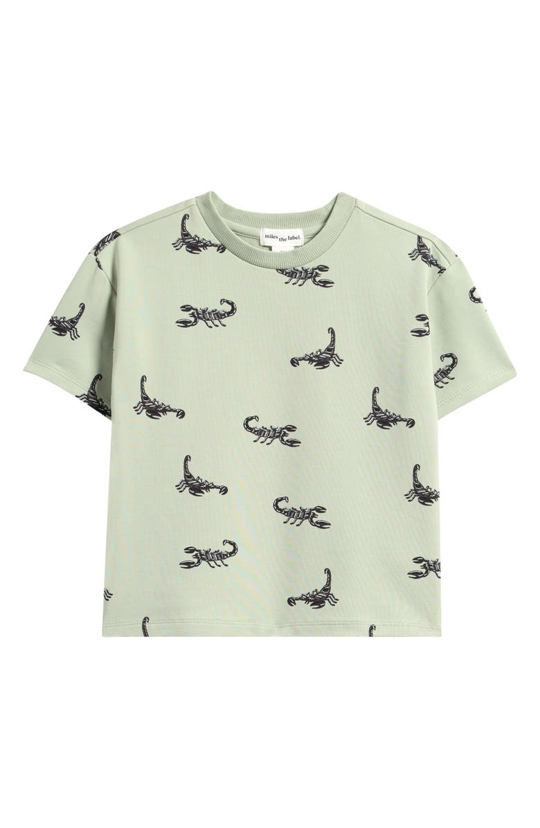MILES THE LABEL Kids' Scorpion Print Sweatshirt, Main, color, Light Green