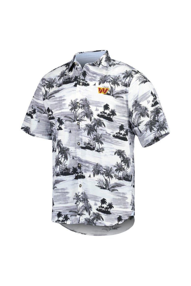 Men's Tommy Bahama Black Washington Commanders Sport Tropical Horizons Button-Up Shirt, Alternate, color, Black