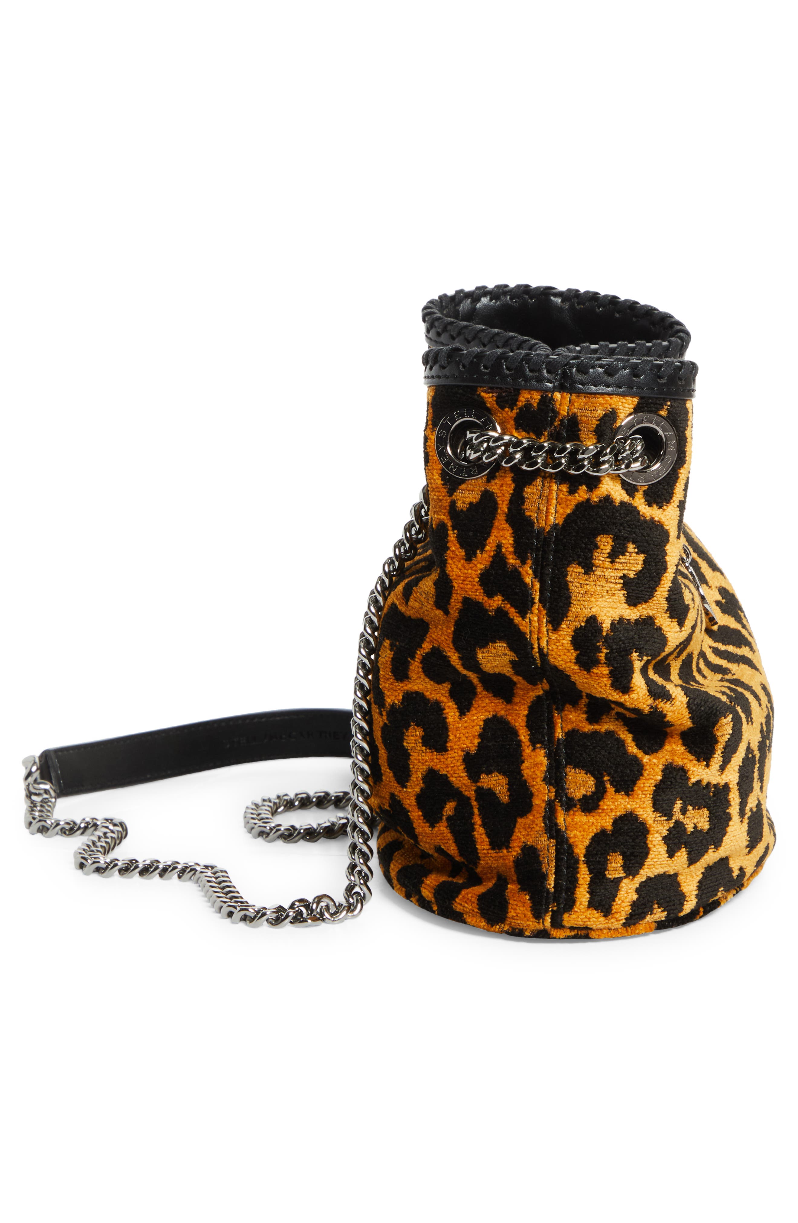 Falabella Leopard Print Bucket Bag, Alternate, color, LEOPARD