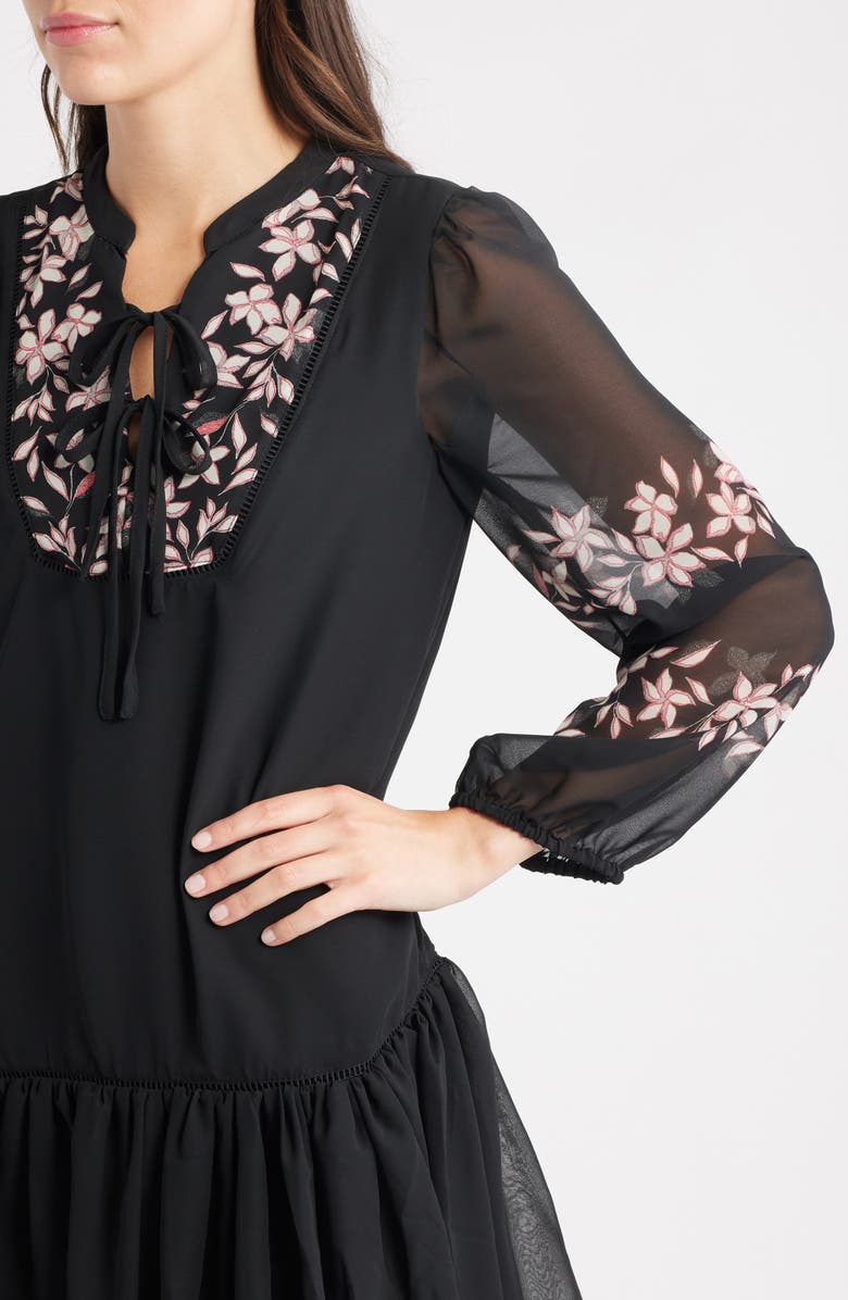 Halogen<sup>®</sup> Long Sleeve Sheath Dress, Alternate, color, Rich Black