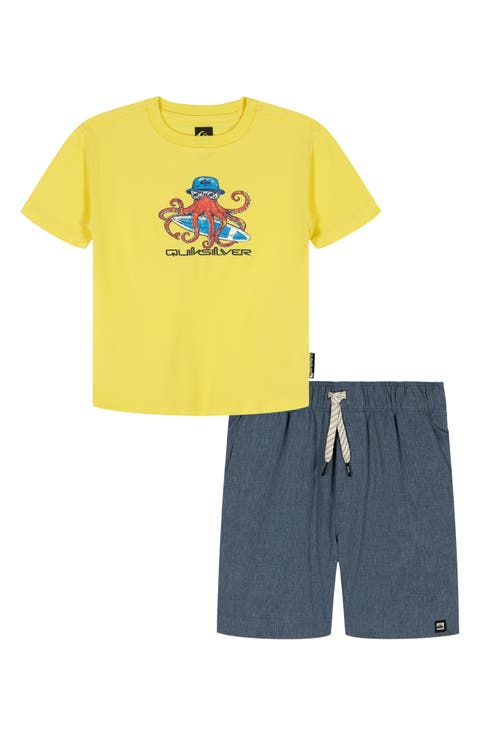Kids' Graphic T-Shirt & Drawstring Shorts Set (Little Boy)
