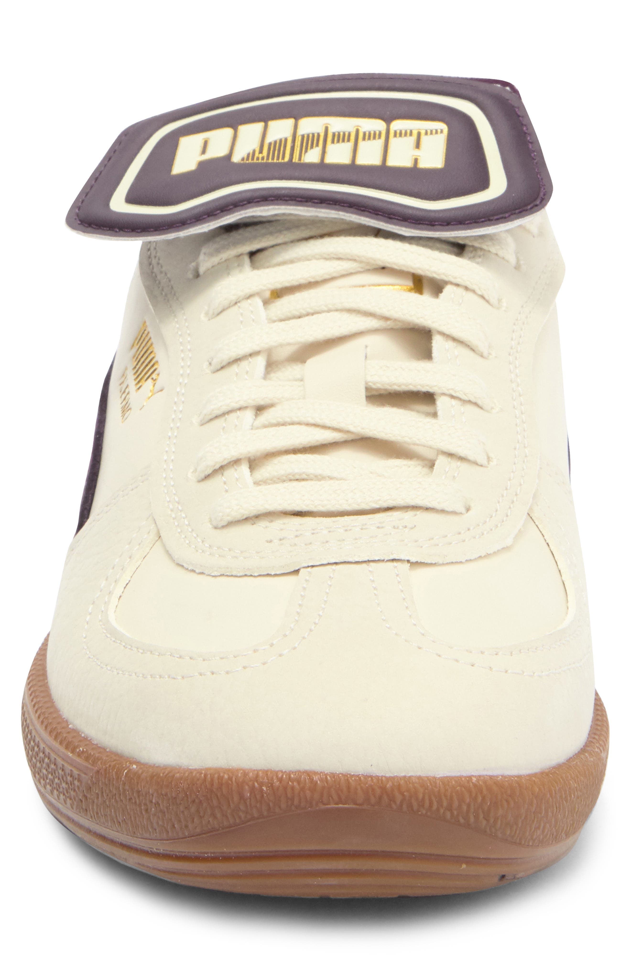 PUMA Palermo Premium Sneaker, Alternate, color, Alpine Snow-Midnight Plum