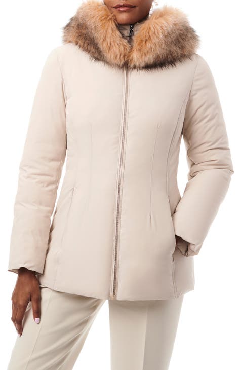 Bernardo Puffer Jacket with Faux Fur Hood Nordstrom