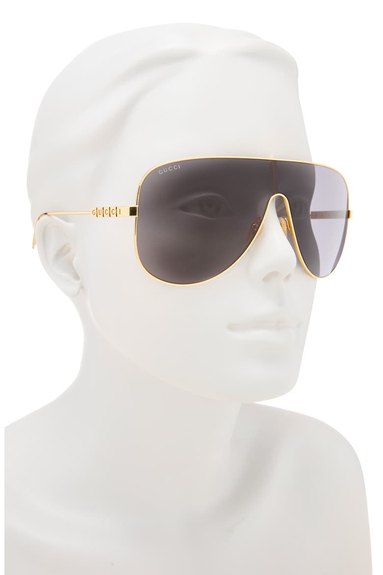 99mm Shield Sunglasses, Alternate, color, GOLD GOLD GREY