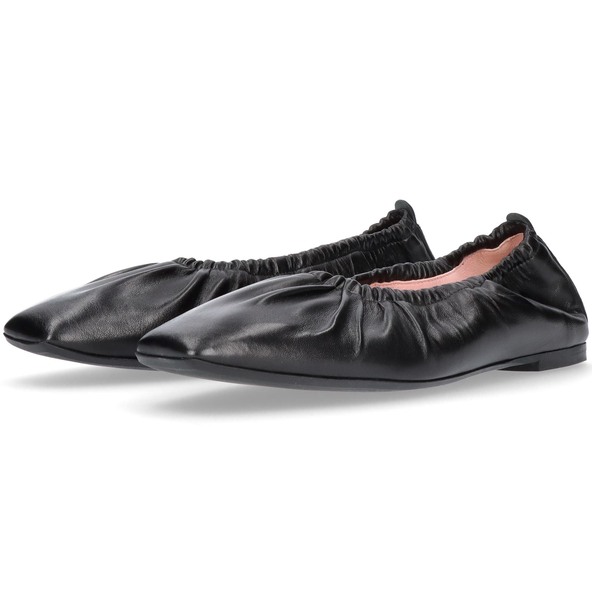 Pretty Ballerinas Rouched Ballet Flat, Alternate, color, Black