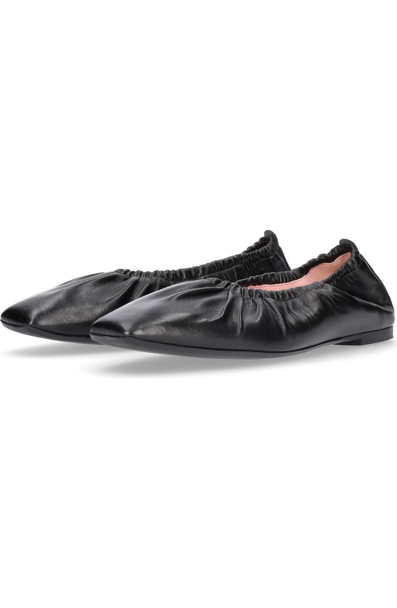 Pretty Ballerinas Rouched Ballet Flat, Alternate, color, Black