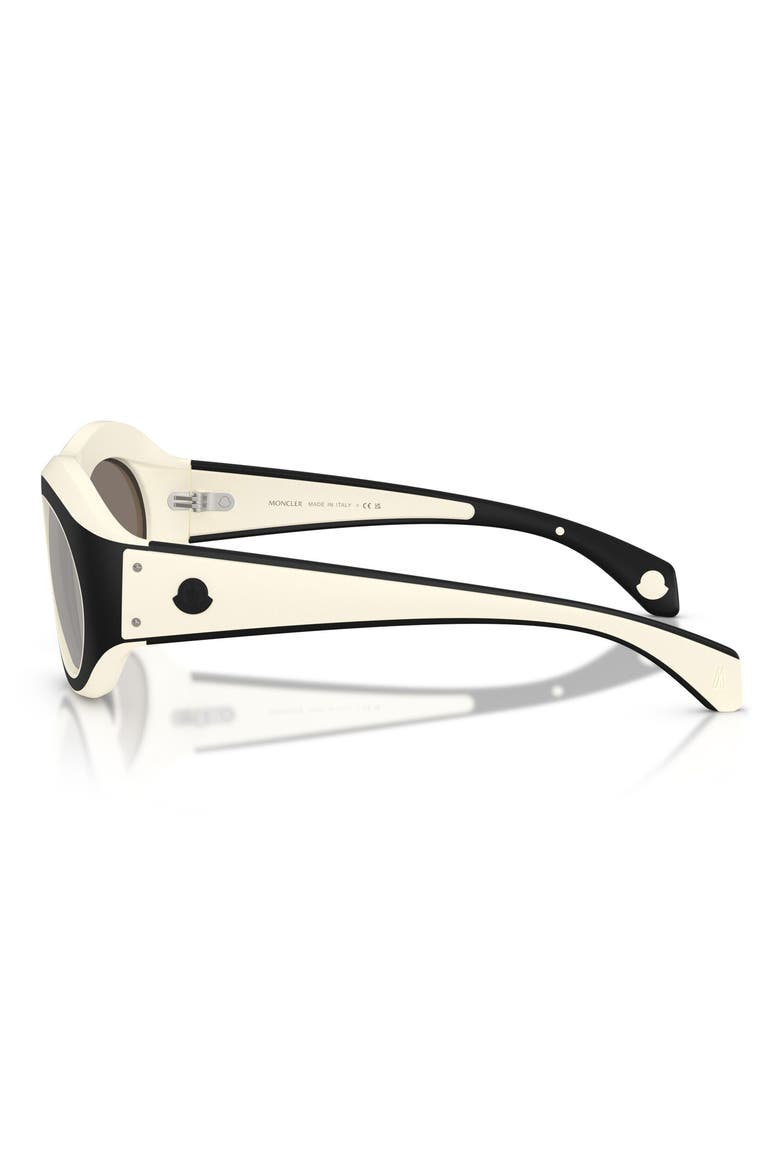 Ramillon 54mm Polarized Oval Sunglasses, Alternate, color, BUTTER / BLACK / MIRROR SILVER