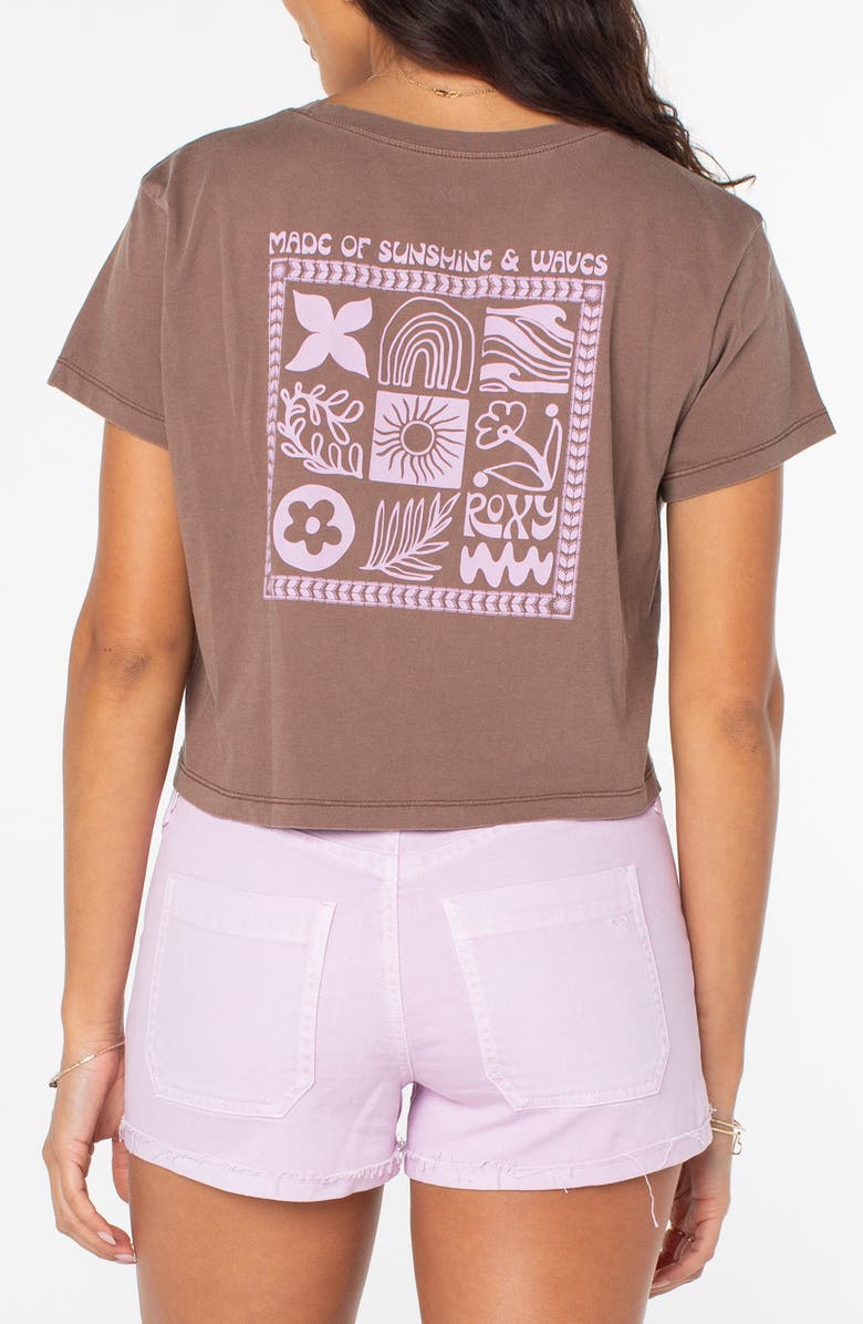 Roxy Tiramisu Cotton Crop Graphic T-Shirt, Alternate, color,