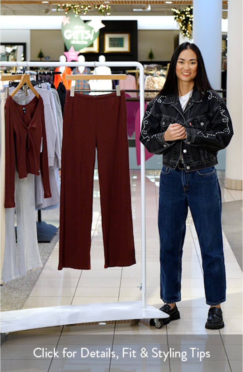 Fever Twist Flare Rib Pants, sales video thumbnail