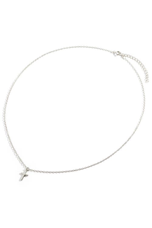 Mint & Lily Classic Cross Necklace In Silver