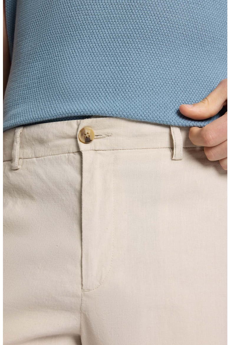 Stretch Linen 6" Short, Alternate, color, Stone