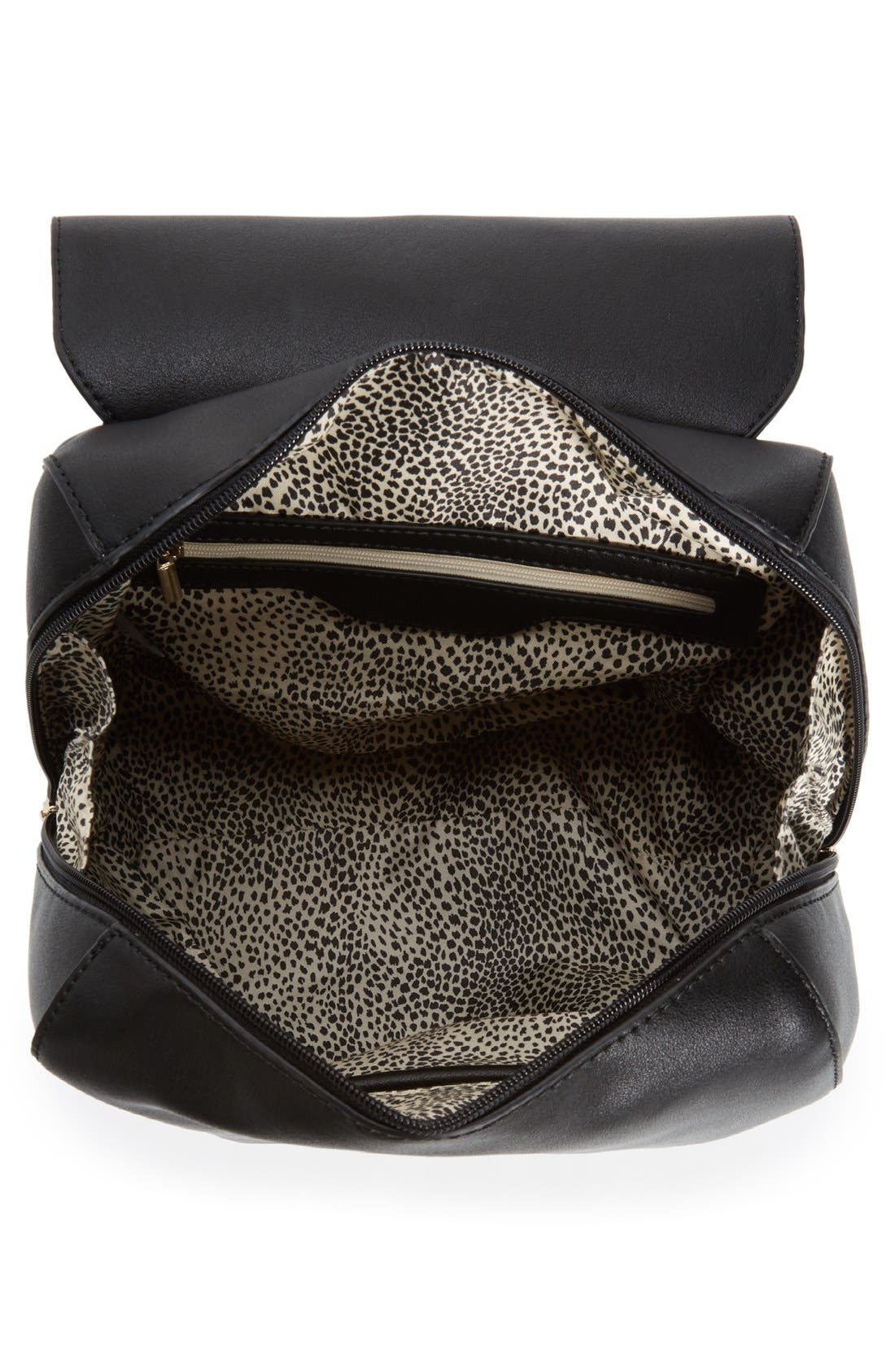 BP. Faux Leather Backpack, Alternate, color, Black