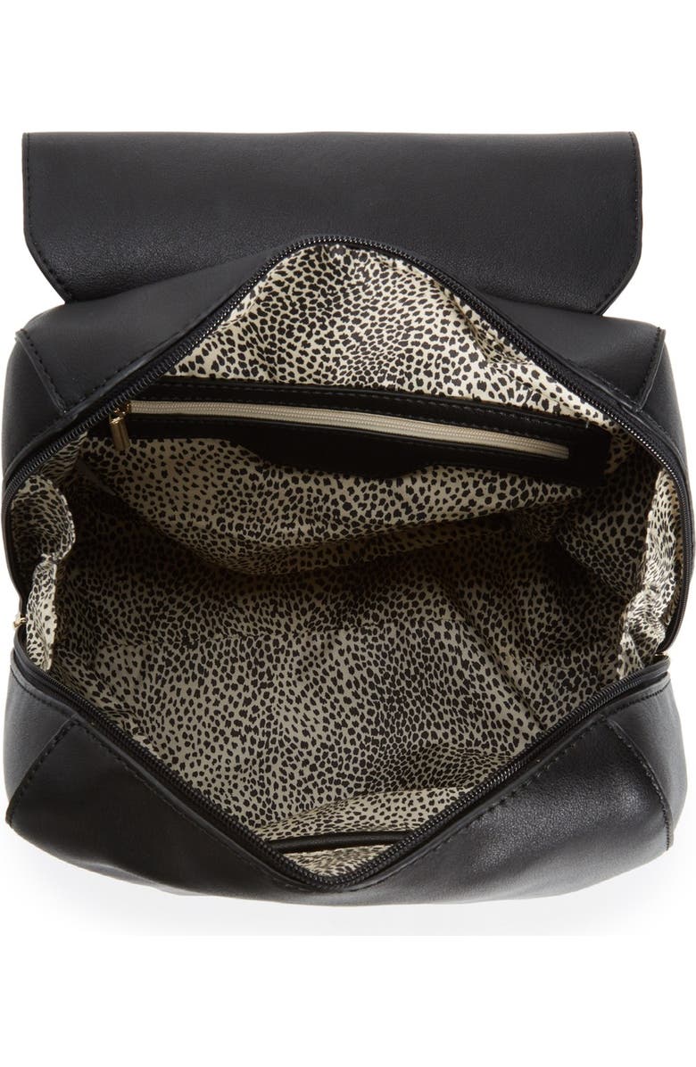 BP. Faux Leather Backpack, Alternate, color, Black
