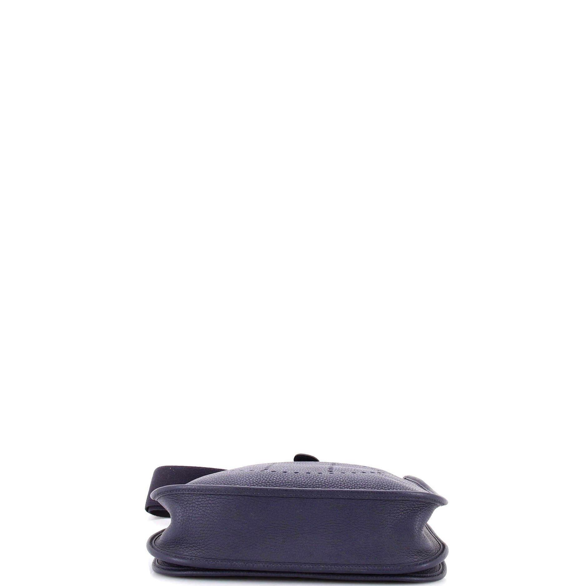 Pre-Owned Hermes Evelyne Bag Gen III Clemence PM, Alternate, color, Bleu Nuit