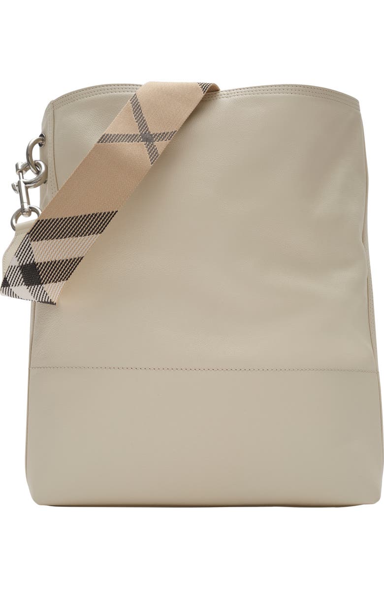 Burberry Medium B Clip Bucket Bag, Alternate, color, Soap Beige