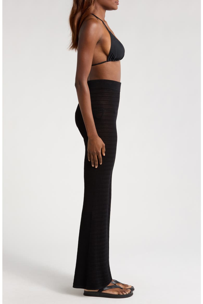 The Faye Open Stitch Cover-Up Pants, Alternate, color, NOIR