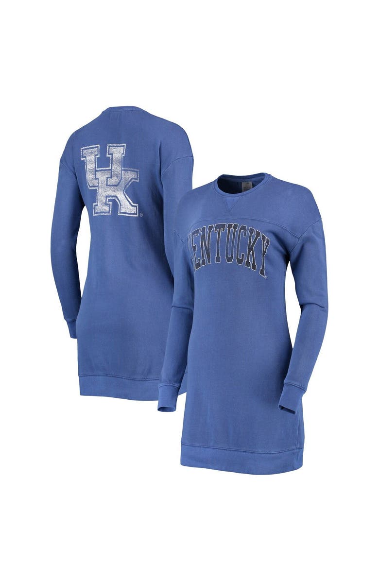 GAMEDAY COUTURE Women's Gameday Couture Royal Kentucky Wildcats 2-Hit Sweatshirt Mini Dress, Main, color, 