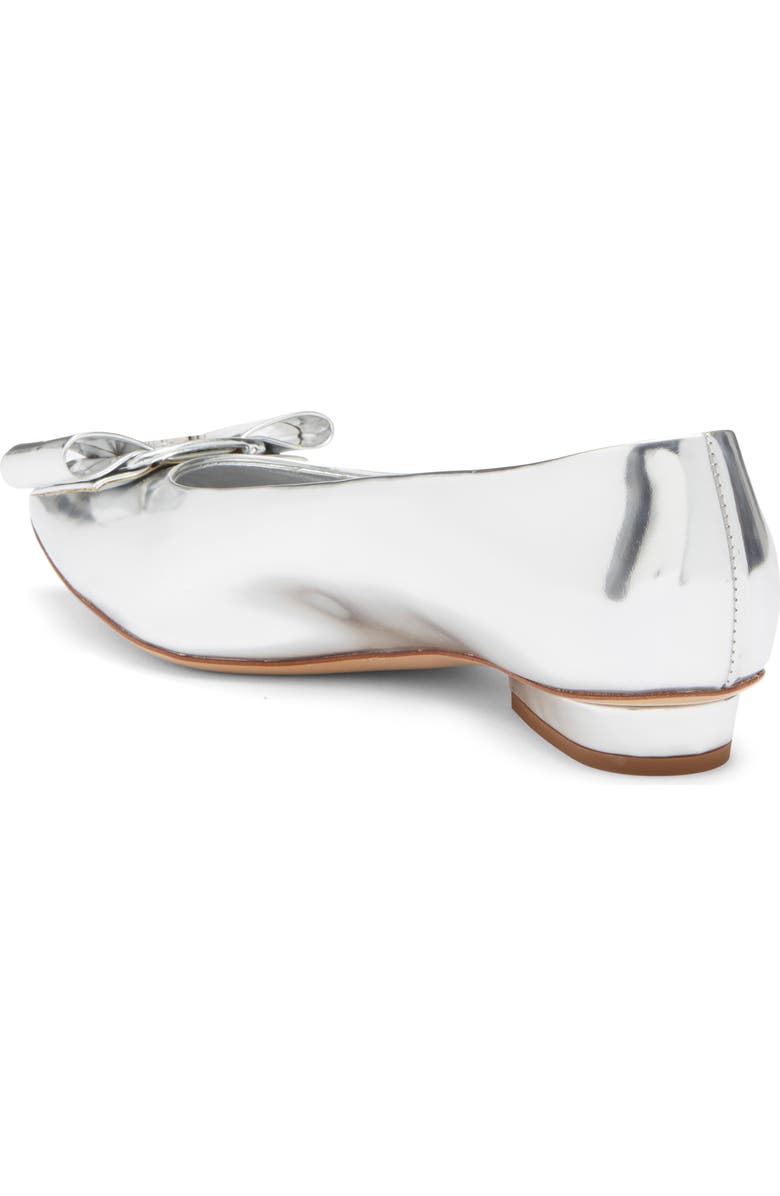 FERRAGAMO Viva Bow Metallic Pointed Toe Flat, Alternate, color,