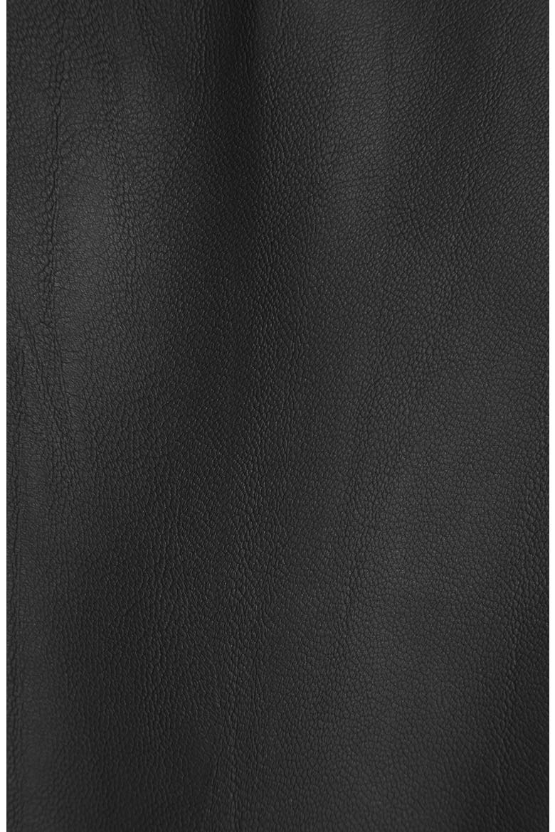 ASTR Faux Leather Crop Top, Alternate, color, BLACK