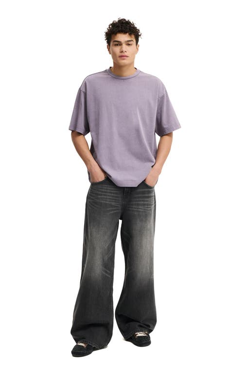 Cotton On Men's Box Fit Plain T-Shirt in Cadet Purple Wash 