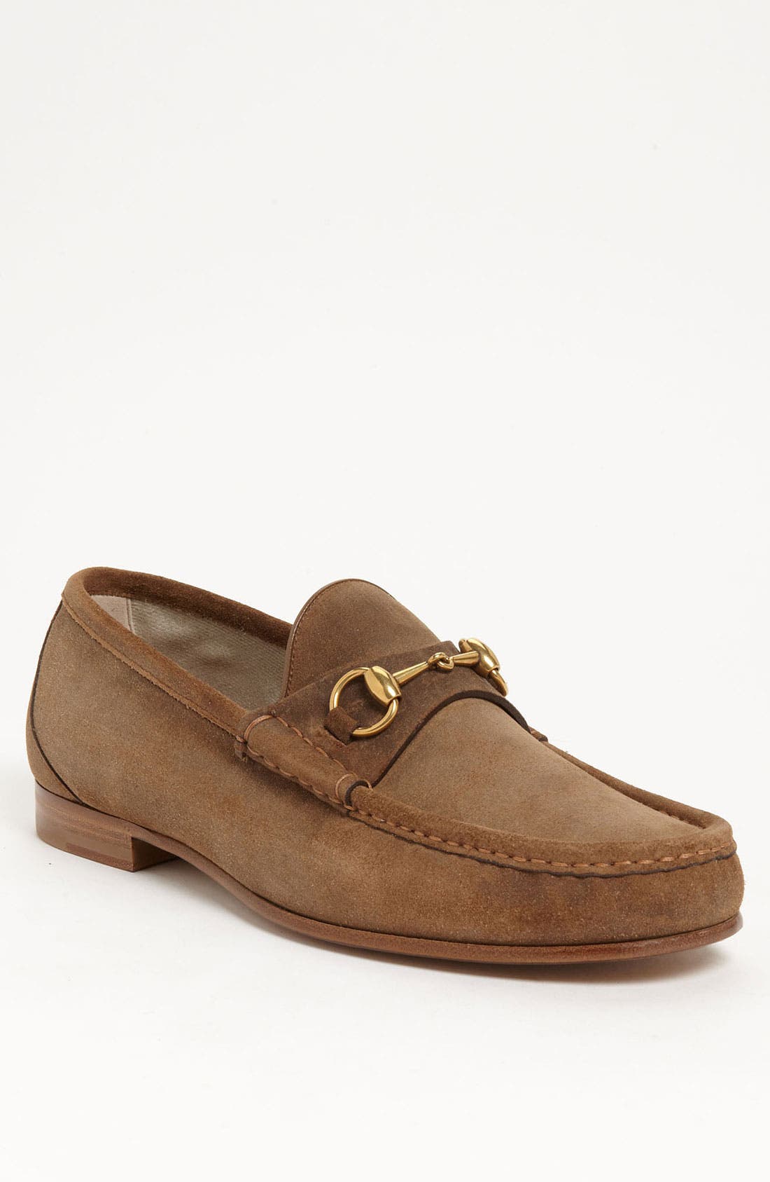 Gucci 'Roos' Suede Bit Loafer, Main, color, 