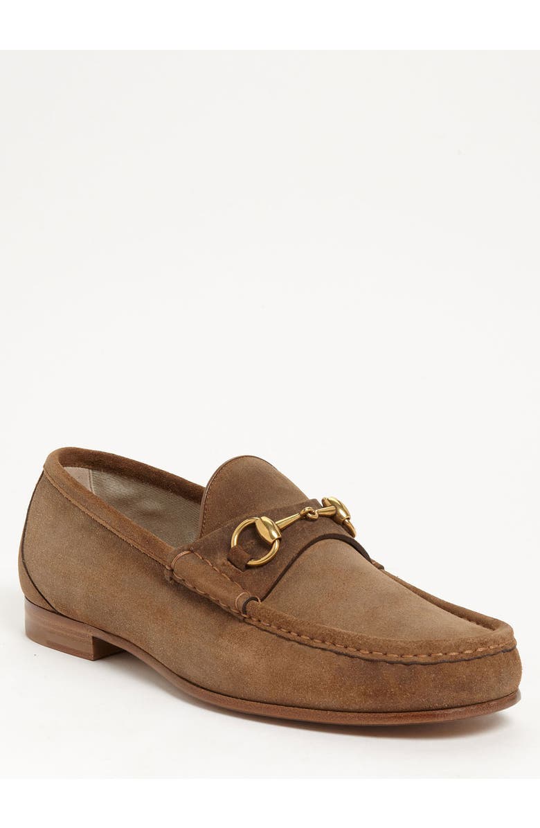Gucci 'Roos' Suede Bit Loafer, Main, color,
