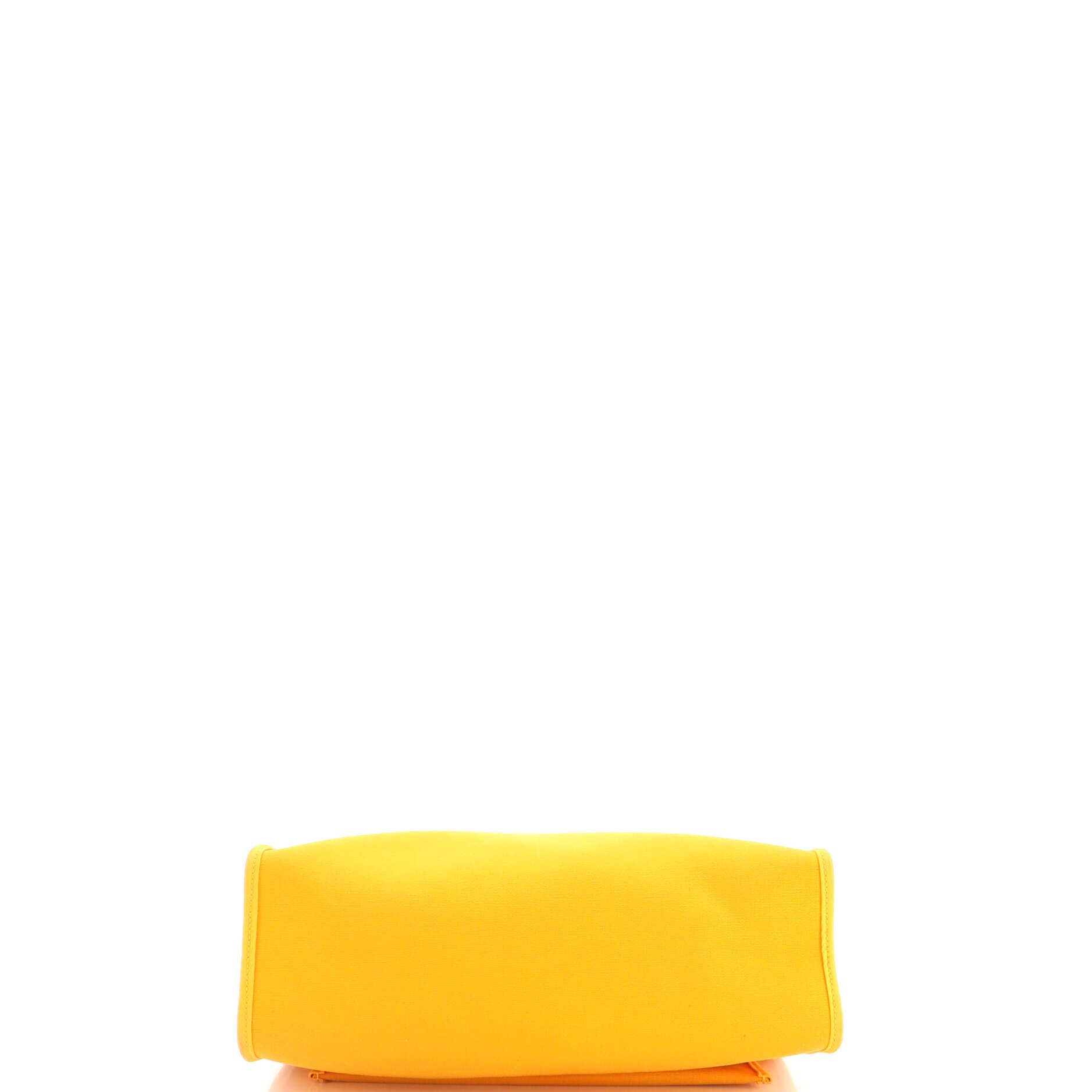 Herbag Zip Verso Leather and Toile 31, Alternate, color, Yellow