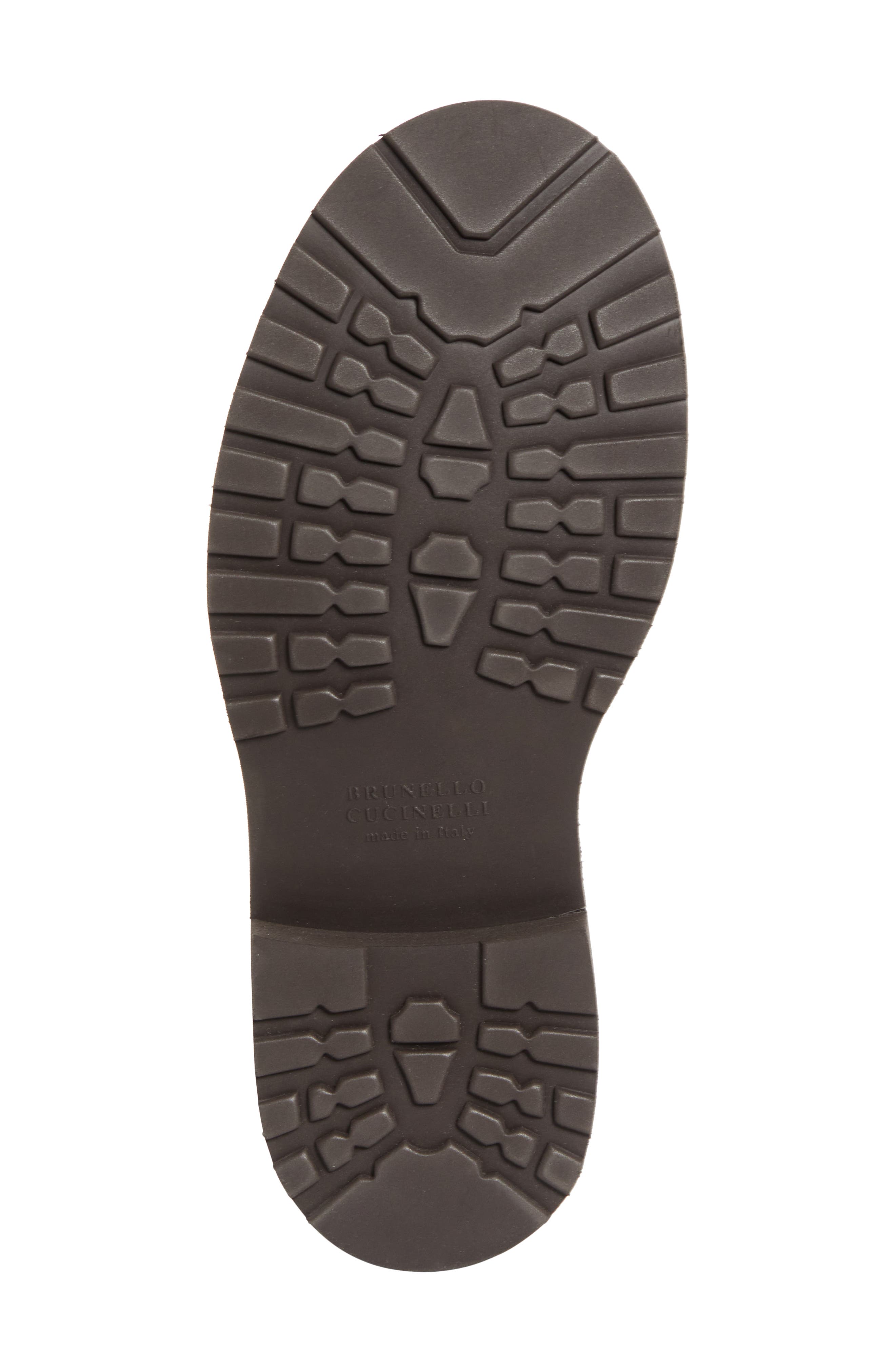 Brunello Cucinelli Monili Trim Chelsea Boot, Alternate, color, Dark Brown